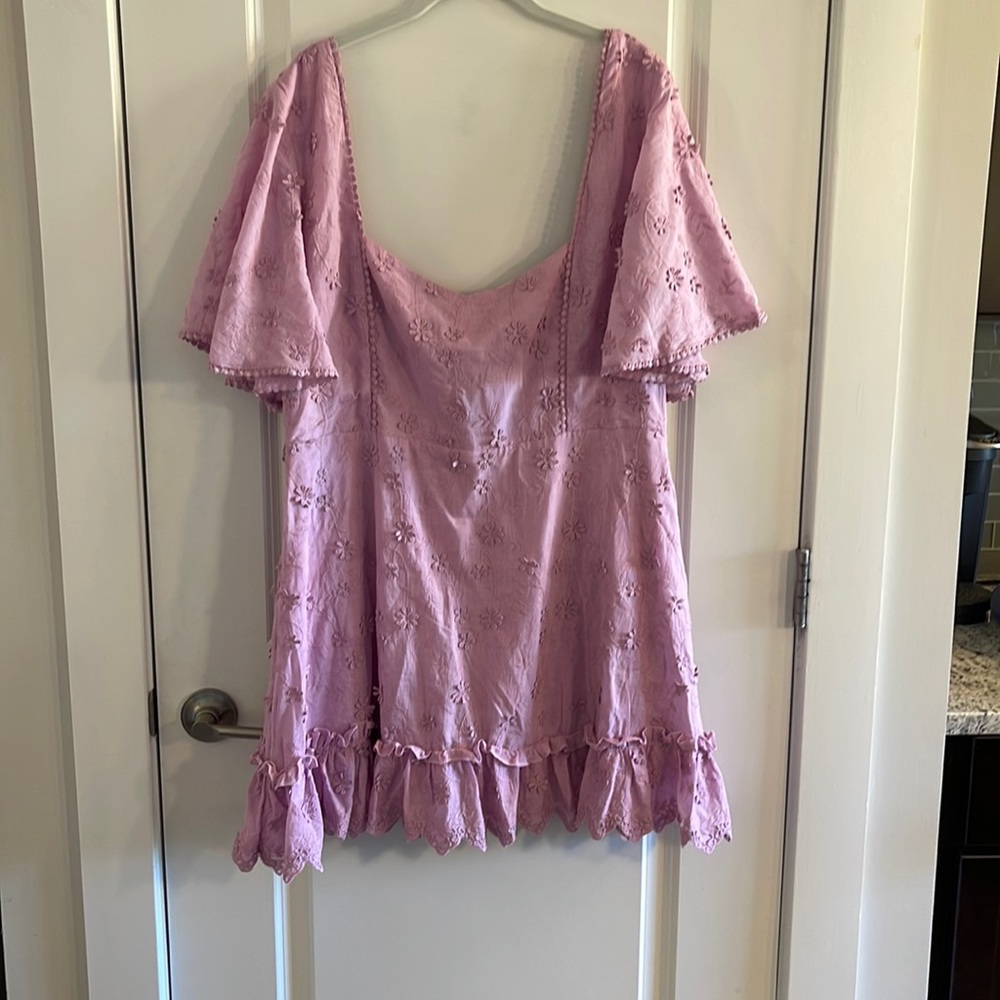 Gorgeous lavender embroidered dress